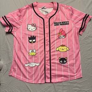 Sanrio Hello Kitty and Friends Pink Baseball Jersey XXL kawaii